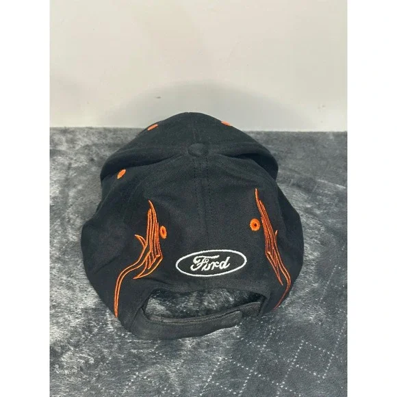 Hat / Cap Harley Davidson - Black with Orange Flames - Picture 3 of 6